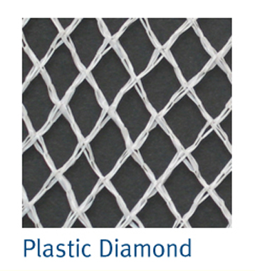 Flavorseal knitted plastic diamond netting pattern