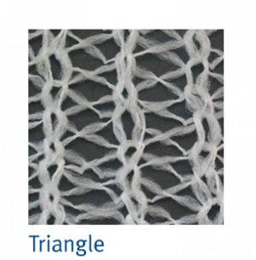 Flavorseal knitted triangle netting pattern